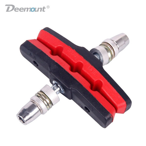 Deemount, 1 par, pastillas para frenos en V de 70mm de resistencia para bicicleta de montaña, zapatas para frenos lineales y mecánicos, en húmedo, negro y rojo ► Foto 1/6