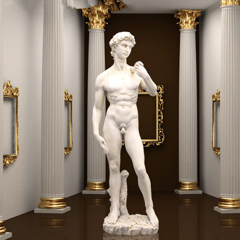 Arte escultura de resina de David de longitud completa retrato estatua de Miguel Ángel Buonarroti decoraciones para el hogar 41,5 cm R910 ► Foto 1/1