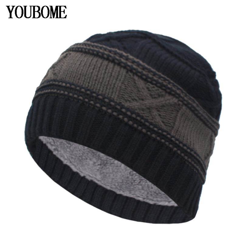 Marca Skullies Gorros Hombres Sombreros de invierno para hombres Gorra  Mujeres Sombrero de punto de invierno Hombre Cálido Gorro grueso Gorro  Bonnet Piel de punto Gorro