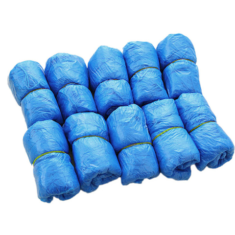 Cubiertas impermeables para zapatos, botas de lluvia desechables de plástico, cubiertas para zapatos de lluvia, a prueba de barro, azul, 100 Uds. ► Foto 1/6