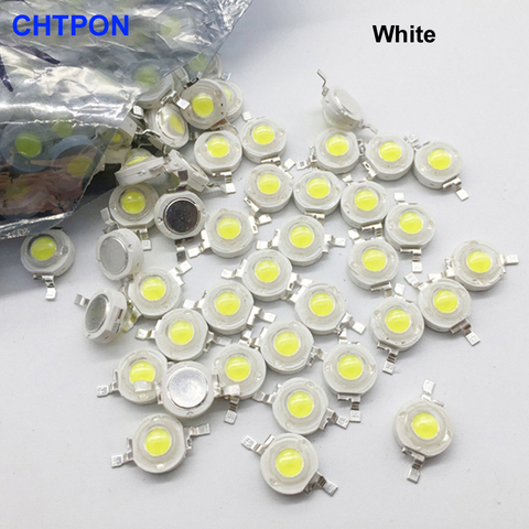 10-1000 unids. Real Full Watt CREE 1 W 3 W de alta potencia LED lámpara diodos SMD 110-120LM LED Chip para 3 W-18 W Spot light Downlight ► Foto 1/1