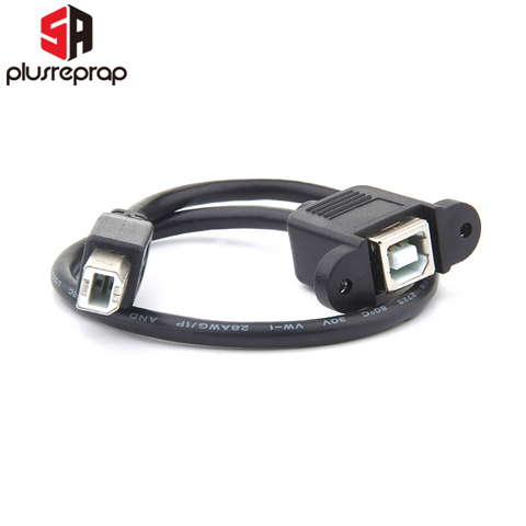 Cable de extensión USB 2,0 tipo B macho a hembra M/F, montaje de Panel para impresora o impresora 3D, adaptador de conector de 30CM ► Foto 1/5