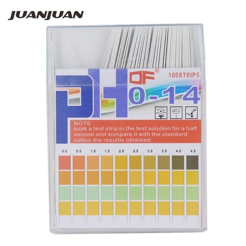 100 tiras/caja tiras de prueba del pH 0-14 prima escala Tornasol Tester papel Ideal para prueba pH de Agua 40% de descuento ► Foto 1/6