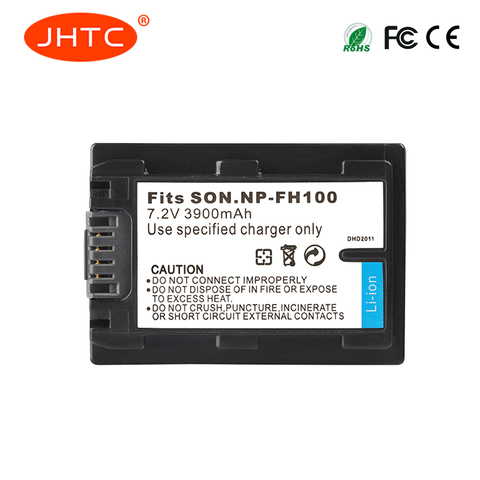 Batería de NP-FH100 NPFH100 de 3900mAh para Sony DCR-SX40, SX40R, SX41, HDR-CX105, FH90, FH70, FH60, FH40, FH30, FP50, SR42E, SR45E ► Foto 1/6