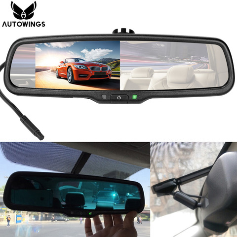 Monitor de espejo retrovisor para coche, atenuación automática de pulgadas, 4,3, TFT LCD, 800x480, para nissan, Kia, hyundai ► Foto 1/1