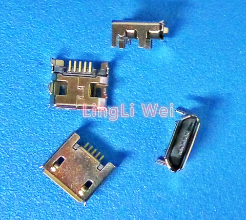 Conector Micro USB de 5 pines, Conector Micro usb de cuatro patas, placa de inserción de asiento, Mini conector usb, 100 Uds., envío gratis ► Foto 1/2