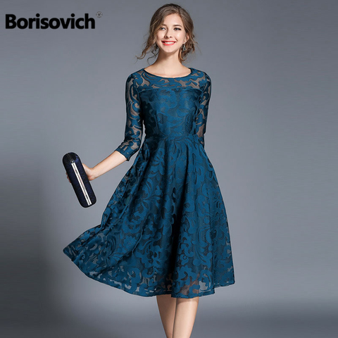 Nuevo vestido de fiesta elegante de lujo de estilo inglés de Primavera de Borisovich 2022 para mujer Vestidos casuales de encaje Vestidos M107 ► Foto 1/6