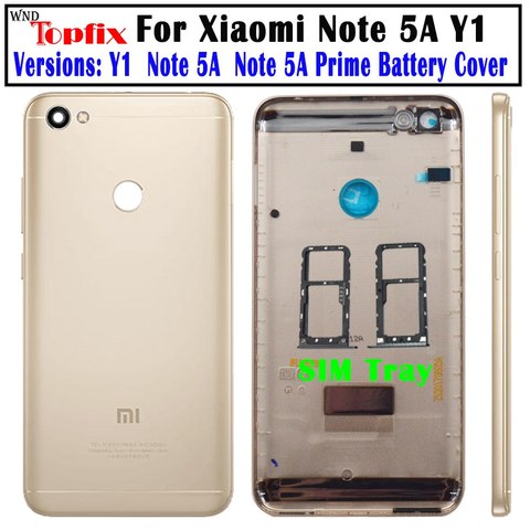 Nueva carcasa para XIAOMI Redmi Note 5A MDT6, carcasa de repuesto para batería trasera, botones laterales, batería Prime, para Redmi Note 5A ► Foto 1/6