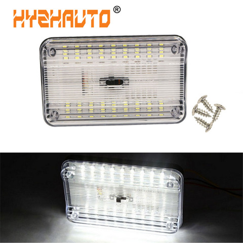 HYZHAUTO Universal 12V 36 LED luces interiores para automóvil de techo maletero lámpara de techo de lectura blanco automóvil luz de noche 6000K ► Foto 1/6