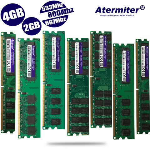 Sistema compatible con PC de escritorio memoria RAM DIMM, 5300 Pines, 2GB, 4GB, 2G, 4G, DDR2, PC2-6400, pc2, 4200, 800, 667MHz, 533MHz ► Foto 1/6