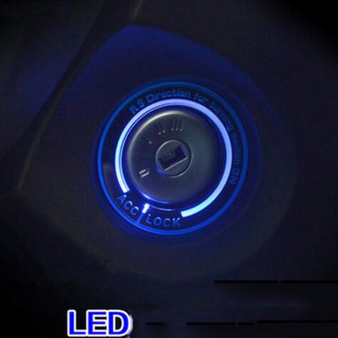 Luz LED para coche cubierta de interruptor de arranque/anillo Decoración Para llavero pegatinas para Ford Focus 2 /Focus 3 4 MK3 MK4 2013-2022/Kuga/MONDEO ► Foto 1/5