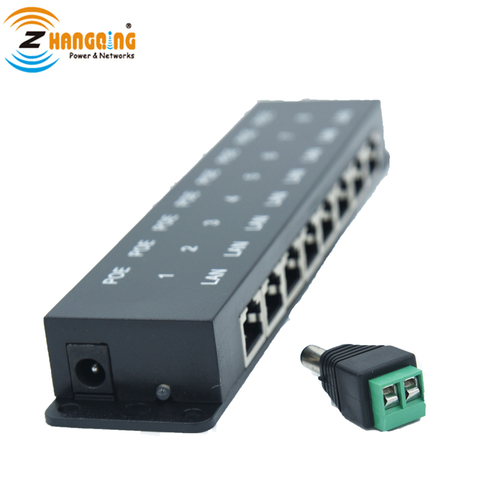 Inyector PoE de 8 puertos, 48V, 24V, agregar potencia sobre Ethernet a cualquier interruptor, accesorios MikroTik ► Foto 1/6