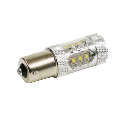 Bombilla LED de 12V para coche, luz blanca de 80W, SMD S25, DC12-24V colores blancos de alta potencia, P21W BA15S 1156 ► Foto 1/6