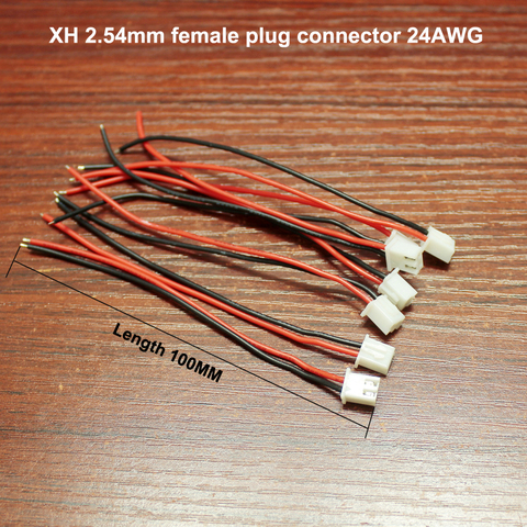 100 unids/lote XH 2,54mm terminal de PVC de alambre eléctrico conector Cable de parche conector arnés de 2P 3P 4P 5P macho y hembra ► Foto 1/1