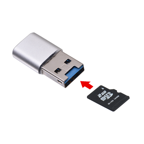 MINI lector de tarjetas portátil USB 3,0, lector de tarjetas MICRO SDXC, lector de tarjetas USB 3,0 para tabletas, PC, ordenador portátil y Escritorio ► Foto 1/6