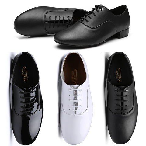¡Descuento nuevo! Zapatos de baile de salón blancos negros de alta calidad/zapatos de baile de Tango Salsa/zapatos de baile latino para hombres ► Foto 1/6