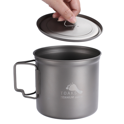 TOAKS-taza de titanio ligera para acampar, 550ML, 750ML, 1100ML, 1300ML, 1600ML ► Foto 1/6