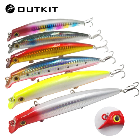 OUTKIT-señuelo de pesca con pececillo con láser, 16g, 12cm, señuelo flotante con forma de pececillo, cebo duro, Crankbait Artifici ► Foto 1/6