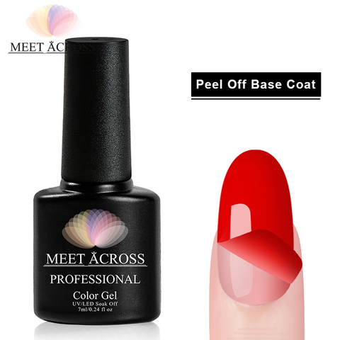 MEET ACROSS-esmalte de Gel Nail Art UV, capa Base de Gel sin necesidad de removedor de agua, laca de capa superior ► Foto 1/6