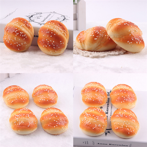 Bollo de malvavisco Kawaii, juguetes de cocina de imitación de pan blando, forma fragante ► Foto 1/6