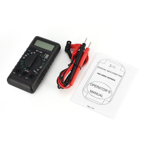 DT-182 Mini multímetro Digital DC/AC medidor de corriente de voltaje voltímetro de bolsillo portátil amperímetro diodo triodo probador multímetro ► Foto 1/6