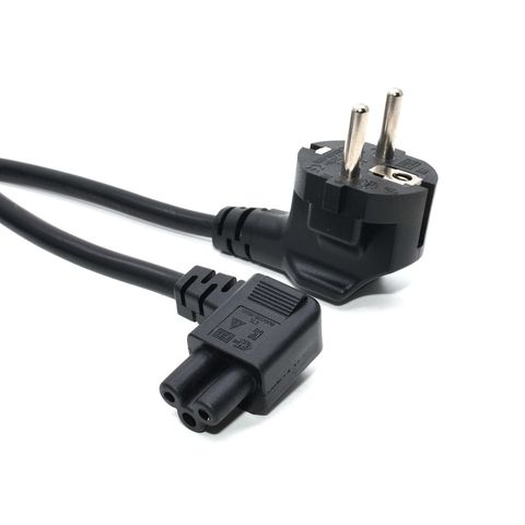 Cloverleaf-Cable de alimentación de plomo para Monitor de PC, enchufe europeo de 2 pines a C5, 90 grados/ángulo ► Foto 1/6