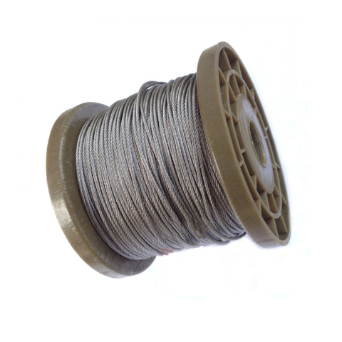 Cable trenzado de acero inoxidable 100, cuerda de elevación desnuda a prueba de polvo, 7x7, 0,6 metros, 0,8/1/1, 2/1, 5mm, 2mm, 304 ► Foto 1/4