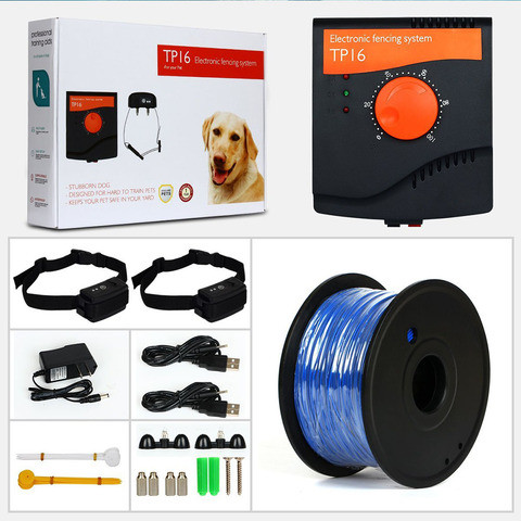 Valla eléctrica recargable para perros, Collar de descargas eléctricas de entrenamiento, impermeable, 5625 metros cuadrados, TP16 ► Foto 1/6