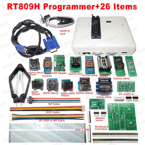 Universal RT809H emmc-nand FLASH programador + 26 artículos SOP8 flash adaptador EMMC-NAND ni mejor que RT809F envío gratis ► Foto 1/6