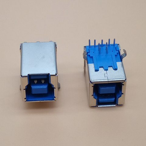 Conector USB 3,0 hembra tipo B 9 Pin DIP ángulo recto PCB para puerto de impresora, 5 uds. ► Foto 1/3