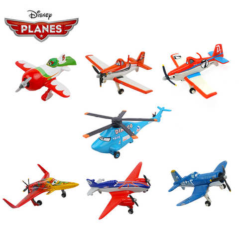 Original de Disney Pixar coches 3 aviones 2 No.7 Dusty Jet supersónico 1:55 de Metal de aleación de fundición modelo de avión de juguete para niño, regalo de Navidad ► Foto 1/6