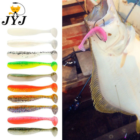 5 uds 7cm 2g artificial soft silica shad señuelo cebos para pesca de carpa, plástico wobbler baits t-tail paddle cola de pescado blando señuelos ► Foto 1/6