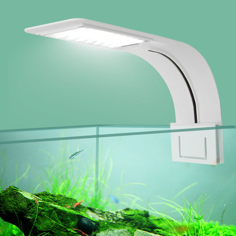 Luz LED Ultra delgada para acuario, iluminación de plantas acuáticas de 5W/10W/15W, lámpara impermeable con Clip para peceras, plantas, luz para cultivo ► Foto 1/1