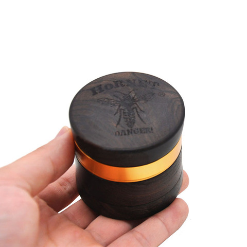 Premium hecho a mano Rosewood Tobacco Grinder 60mm 4 capas de aluminio dientes agudos diamante Fumar hierba molinillo de hierbas ► Foto 1/6