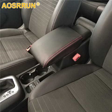 AOSRRUN de cuero de la PU de compartimento de reposabrazos para coche cubierta de accesorios de coche para VW Volkswagen Tiguan MK1 2007-2014 ► Foto 1/1