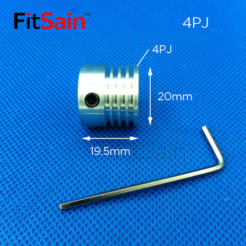 FitSain-polea de correa multicuña 4PJ, 20mm, 4 ranuras para eje del motor, 8mm/10mm, correa del cepillo, accesorios de herramienta eléctrica, Correa acanalada ► Foto 1/1