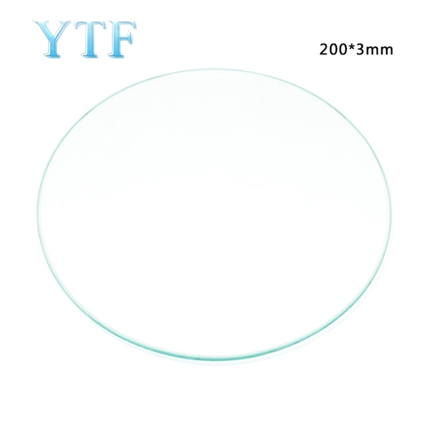 Placa de vidrio de borosilicato redonda para impresora 3D, cama caliente, diámetro de 200/220mm x 3mm, vidrio templado transparente plano ► Foto 1/2