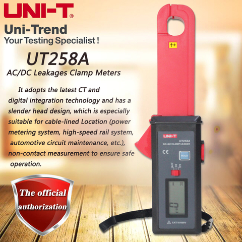 UNI-T-Medidor de fugas con abrazadera UT258A 60A CA/CC, multímetro Digital, resolución de 1mA, almacenamiento de datos, RS-232, transferencia de datos ► Foto 1/1