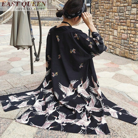 Kimono japonés de tipo Yukata para mujer, Rebeca larga a la moda, cárdigan Haori, Kimonos tradicionales, camisa Obi FF564, 2022 ► Foto 1/6