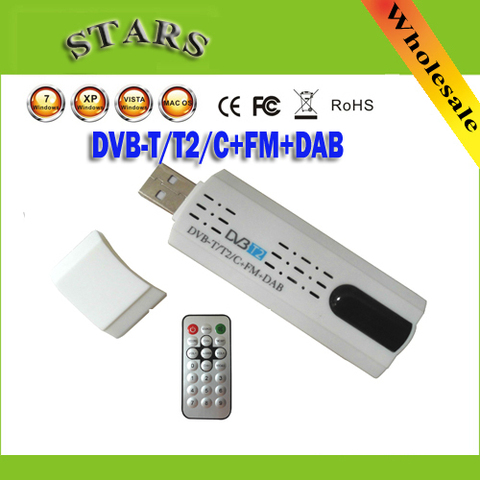 Antena Digital USB 2,0 HDTV TV sintonizador remoto y receptor para DVB-T2/DVB-T/DVB-C/FM/DAB para ordenador portátil, venta al por mayor envío gratis ► Foto 1/5