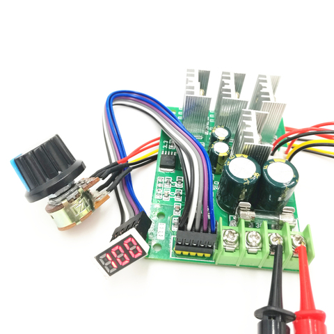 Controlador de velocidad de motor PWM DC pantalla Digital 0-100% Módulo de unidad ajustable 6 V-60 V entrada Max30A ► Foto 1/6