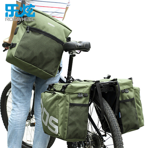 ROSWHEEL-bolsos para bicicleta de montaña, de alta capacidad, 37L, 3 en 1, multifunción, para maletero del asiento trasero ► Foto 1/6