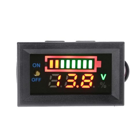 Medidor de capacidad de batería de plomo ácido para coche, indicador de capacidad de 12V, voltímetro LED ► Foto 1/6