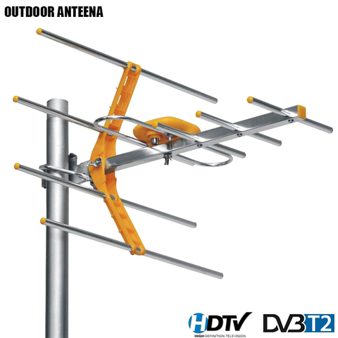 Antena de TV Digital HD para exteriores DVBT2 HDTV ISDBT ATSC alta ganancia señal fuerte antena de TV exterior ► Foto 1/6