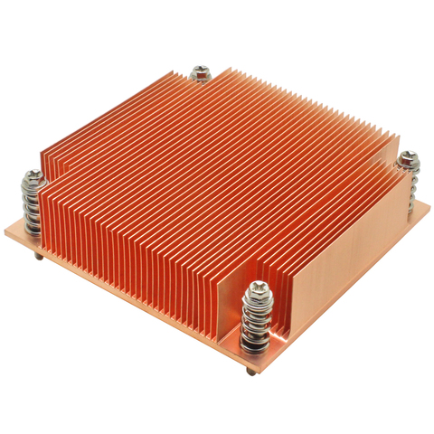 Disipador térmico de aleta de cobre para Intel 1150 1151 1155 1156 i3 i5 i7, enfriador pasivo de CPU de servidor 1U para ordenador Industrial ► Foto 1/6