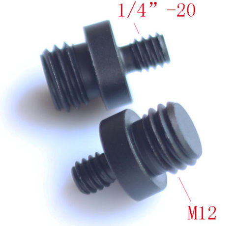 Adaptadores de doble tornillo ROSCADO MACHO para riel de varilla de 15mm, 2x1/4 
