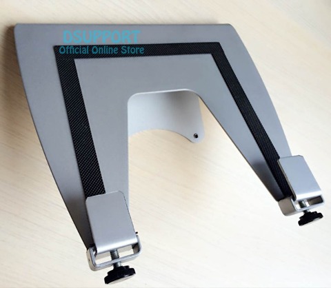 Bandeja para portátil de 10-17 pulgadas, compatible con VESA 75x75mm y 100x100mm, soporte para portátil, negro, gris plateado ► Foto 1/6