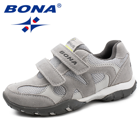 BONA nueva llegada estilo clásico zapatos casuales para niños Hook & Loop mocasines para niños zapatillas de moda al aire libre luz rápida envío gratis ► Foto 1/6