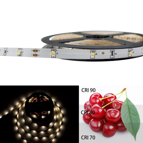 DC12V 5 metros CRI> 90 cinta LED SMD3528 150LED 70 lm/ft alto índice de reproducción de Color CRI90 tiras LED flexibles ► Foto 1/1
