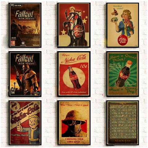 Vintage Fallout 3 4 pósteres retro juego decoración del hogar papel tapiz clásico de alta calidad pintura ► Foto 1/6